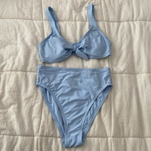Lulus light blue matching bikini set